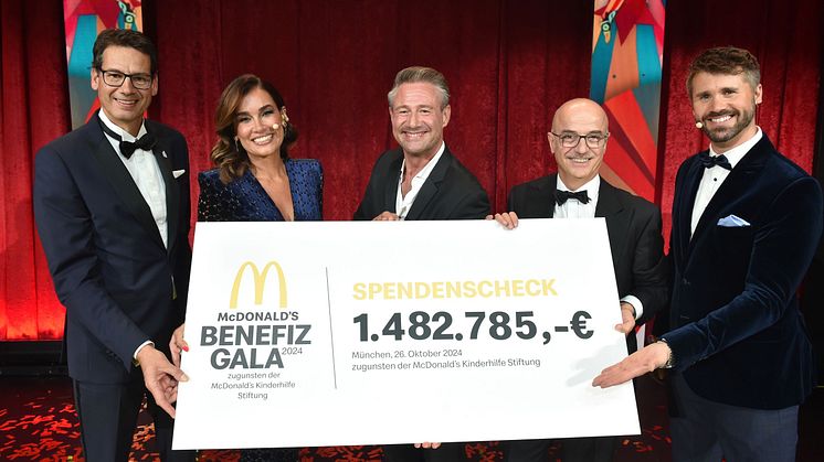 McDonald's Benefiz Gala 2024 - Spendenscheckübergabe 