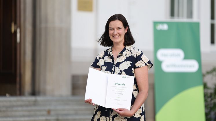Ausgezeichnet für ihre Masterarbeit: Patrizia Bahrsch. Foto: OLB-Stiftung/Markus Hibbeler