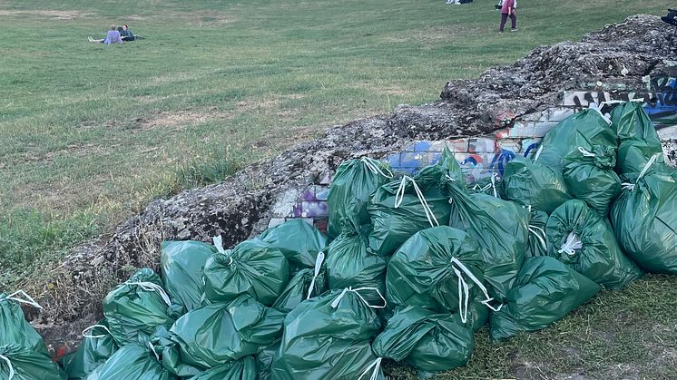 Insgesamt wurden über 10 kg Müll gesammelt