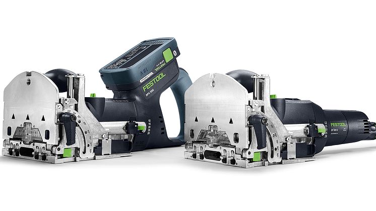 Festool lanserar de nya förbindningsfräsarna DOMINO DFC 500 (batteridriven) och DF 500 R (nätansluten).