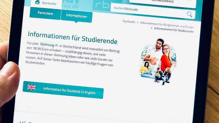 Der Beitragsservice informiert darüber, was für Studierende und Auszubildende beim Rundfunkbeitrag gilt.