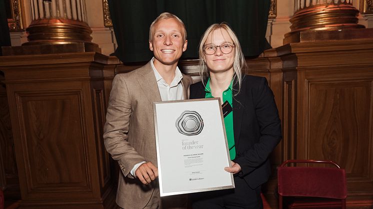 Mikaela and Lukas Julher, founders of CleanSea, received Silver for Young Founder of the Year at the Founders Awards Gala on September 19.