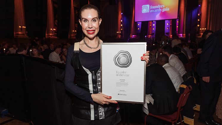 Lisa Kruse, founder of Holy Comms, received Silver for the global award Founder of the Year category Small Size Companies at the Founders Awards Gala held at Nalen in Stockholm on September 19.