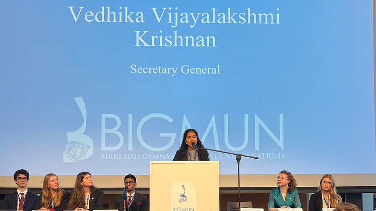 BIGMUNs Generalsekretær Vedhika Krishnan