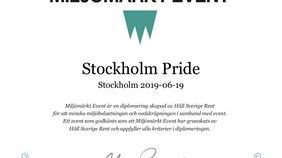 Stockholm Pride får hållbarhetscertifiering