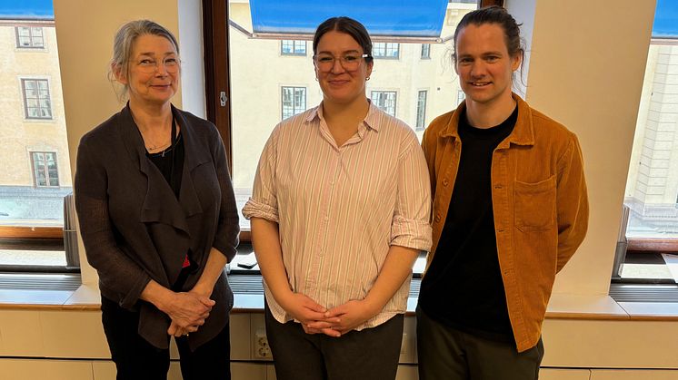 Från vänster: Kerstin Grönman, Yasmine Arriaga och Josef Nordlund. Foto: Structor.