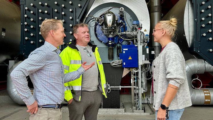 Jönköping Energi invigde tre nya pannor på Ryhovs sjukhusområde för att säkra värmeförsörjningen. 