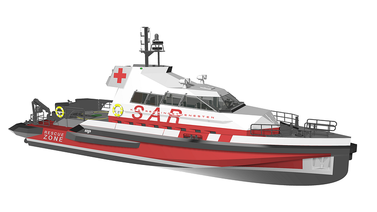 Kongsberg Maritime’s waterjet and control systems will provide enhanced manoeuvrability, reliability and performance for seven new SAR vessels being built for the Danish Ministry of Defence 
