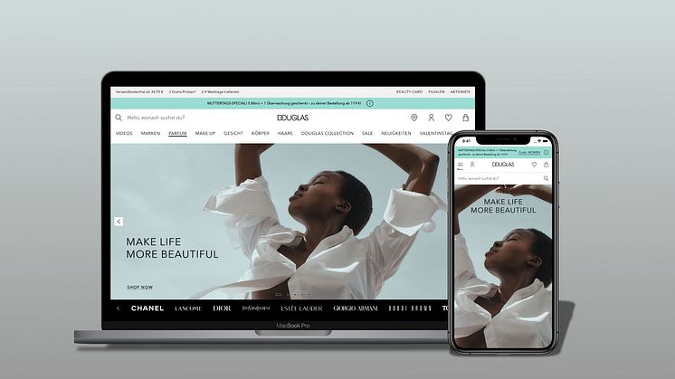 DOUGLAS Group launches premium redesign of websites, online shops and apps
