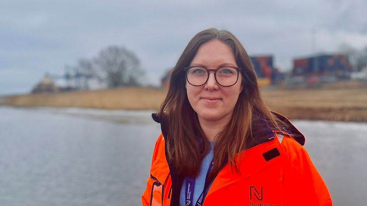 Matilda Törnered, ny produktionschef i Norrköpings Hamn.