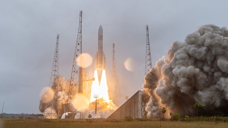 AM-forskning kan effektivisera tillverkningen av komponenter till Europas raketmotorer, bland andra Ariane 6. Foto: Ariane Group
