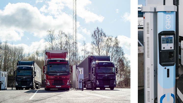 Skövde Energi öppnar tre nya laddstationer för tunga fordon och inleder samarbete med laddoperatören Gito Heavy Charging Solutions