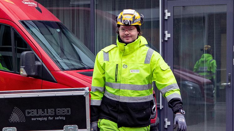 Geolog Sigmund Brekke Langelid, leder feltavdelingen i Cautus Geo.