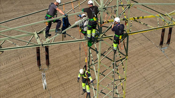 Impressionen aus der Luft vom Höhenrettungstraining