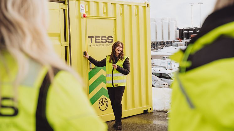 Tove Langøy, Teamleder ved TESS Mongstad sto får åpningen av det nye, felles beredskapslageret.