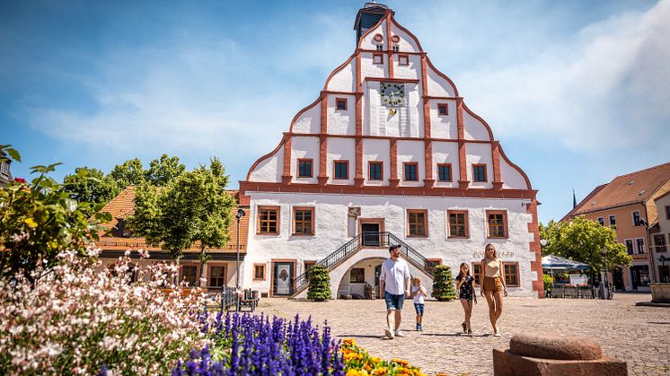 Als Motiv der neuen Imagekampagne steht Grimma für Kultur, Natur und Familienauszeit in der Leipzig Region - Foto: TMGS / Philipp Herfort