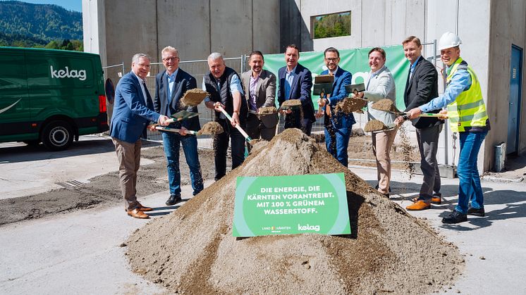 Groundbreaking ceremony at the KRV site in Arnoldstein. Picture: Kelag.
