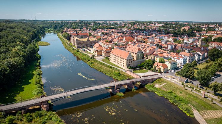 Blick über die Mulde zur Stadt Grimma - Foto: Philipp Herfort