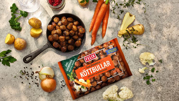Felix små delikatessköttbullar med grönsaker