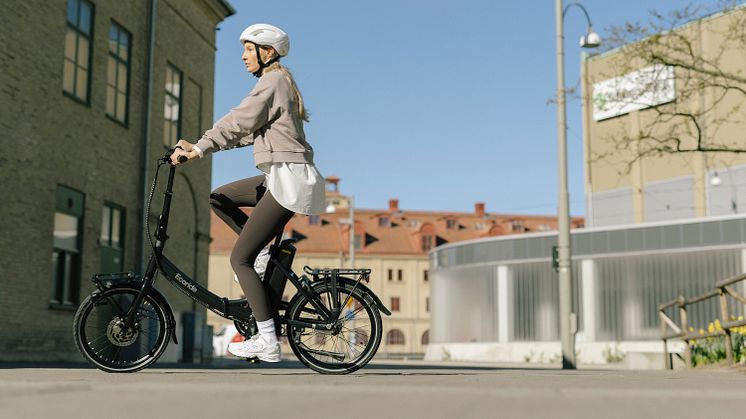 hopfällbar elcykel