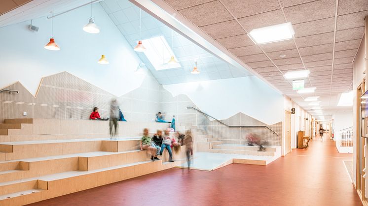Mörrums prisbelönta skola är full av upplevelser i en miljö som ska främja lärandet. Foto: Johannes Alm 