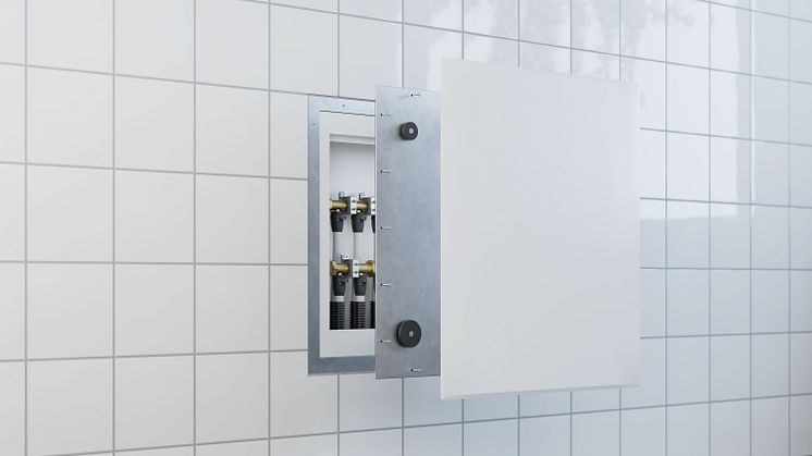 TECEs nya våtrumslucka täcker elegant bakomliggande tekniska installationer.