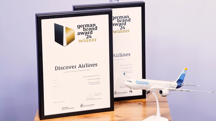 Discover Airlines gewinnt zwei Auszeichnungen beim German Brand Award 2024