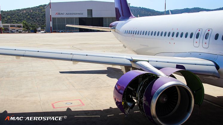 Airbus A320 at AMAC Aerospace Turkey, Bodrum