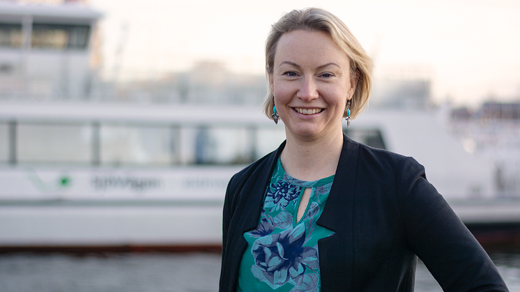 Michaela Haga (C), ordförande i sjötrafikutskottet, Region Stockholm 