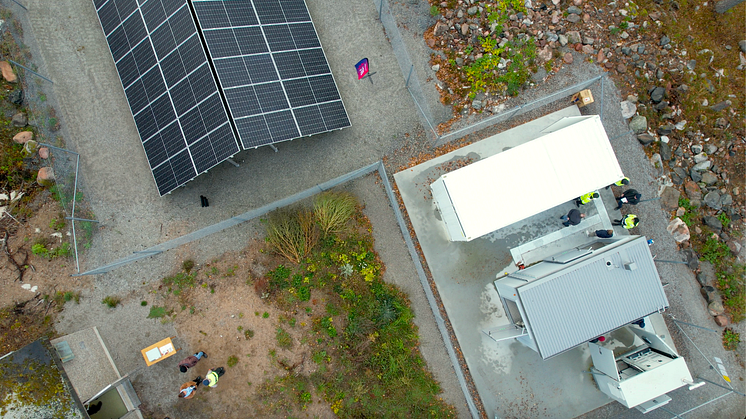 Del av Telias mobilbasstation i Roslagen. Foto: Soltech/Tekniska Lösningar AB