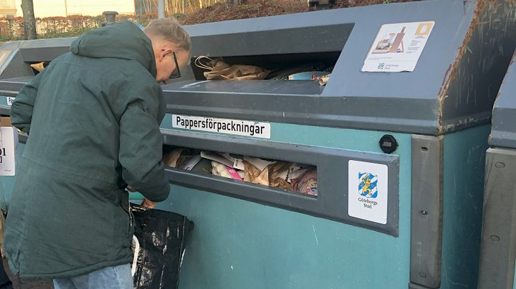 Tack till göteborgarna som plattade till sina paket på återvinningsstationerna