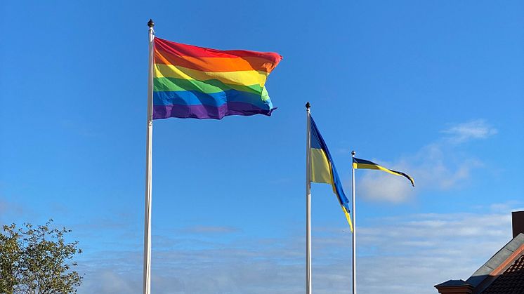 Välkommen på flagghissning för pride 2024
