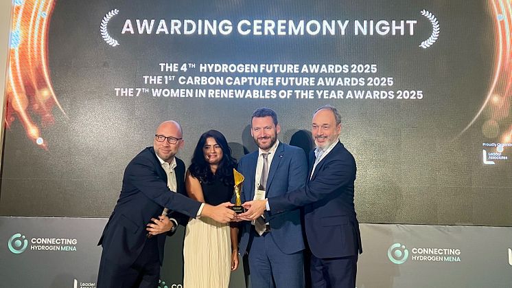 On the picture from left to right: Fabrizio Romagnolo, Managing Director Middle East, Pinky Vijay, Sales Manager H2, Andreas Brautsch, President Systems Division, Mihnea Marinescu,Regional Sales Director Eastern Europe