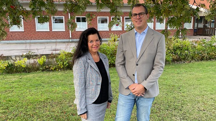 Projektledare Maria Heudorf och Anders Larsson, inköpschef på Kalmar kommun.