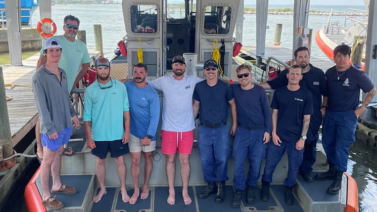 Five survivors pictured after boat sinking rescue with US Coast Guards