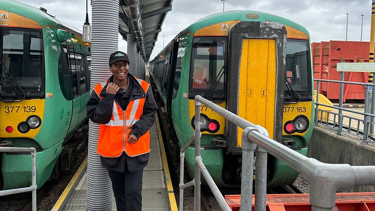 Elba Lovelace-Francis recently qualified as a train driver with Southern
