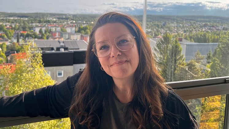 Jessica Spetz, nyinflyttad i Brf Utsikten på Getberget i Skellefteå