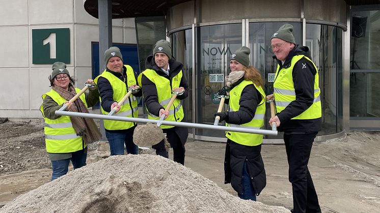Spadtag för utbyggnaden av NOVA. Bild MVB