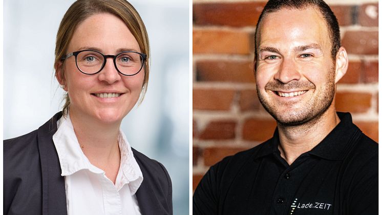 Johanna Brinkmann, Leiterin des Competence Center Ecclesia Mobility & Marvin Beccard, Geschäftsführer der Lade.ZEIT GmbH