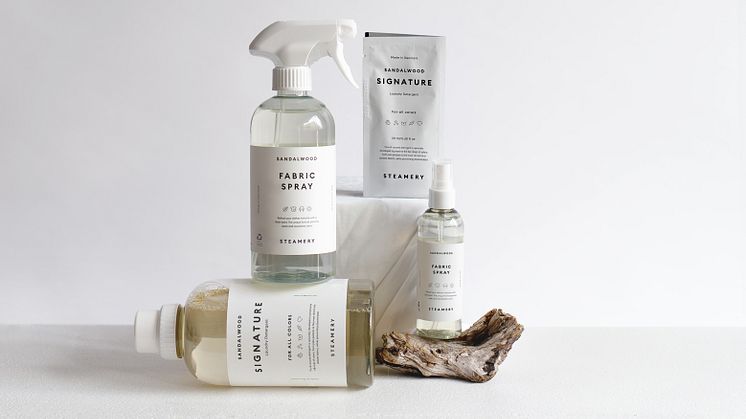 Steamerys nya tvättmedel Signature Laundry Detergent och Fabric Sprays nya dofter.