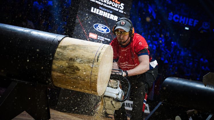 Norges landslag gjør seg klare for tøff konkurranse under årets VM i TIMBERSPORTS® i Toulouse.