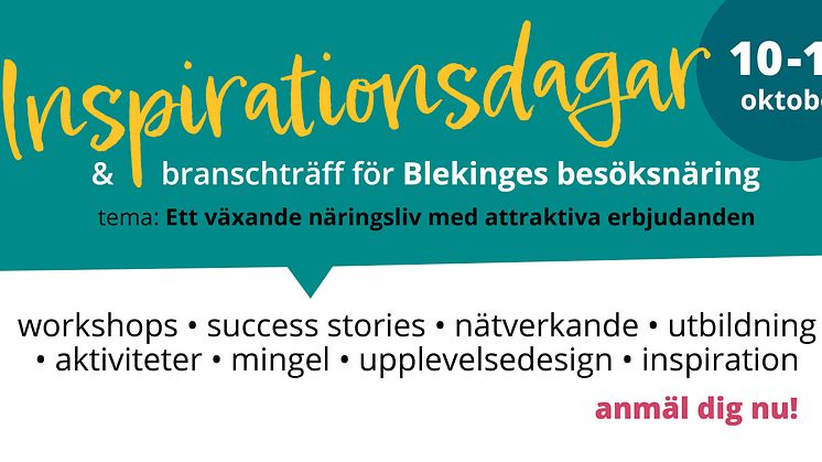 Branschträff skapar förutsättning för en starkare besöksnäring i Blekinge.