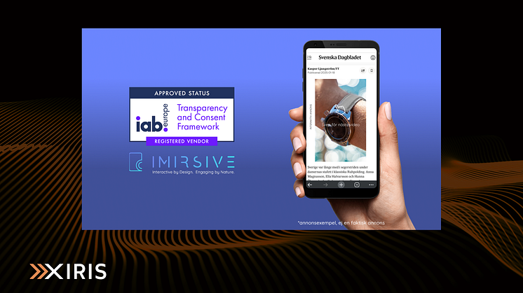 IMIRSIVE™ är nu en registrerad leverantör inom IAB Europe’s Transparency & Consent Framework (TCF v2.2)
