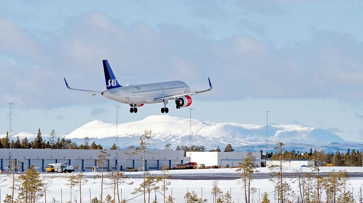 Kraftig ökning av SAS-flygningar till Scandinavian Mountains Airport
