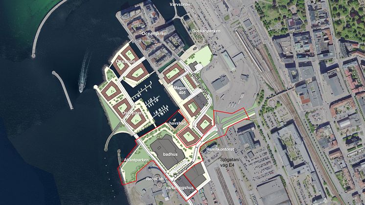 Detaljplanen för badhus med mera i Oceanhamnen är på granskning 30 september–28 oktober 2024.