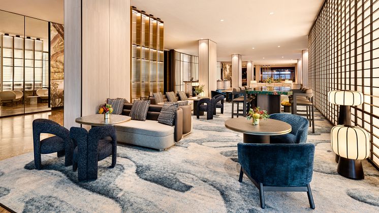 Pan Pacific Perth’s transformation includes enhancements to its lobby (above), convention venues, rooms and club lounge. 