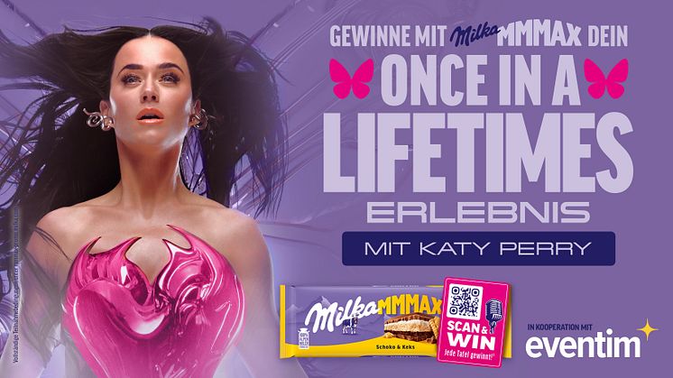 Kooperation mit Mega-Star: Milka MMMAX und Katy Perry ermöglichen exklusive „Lifetimes“-Erlebnisse