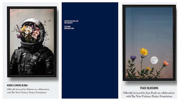 Limited-release art by Hakemo and Sara Pardo - part of our spring campaign with Andy okay supporting youth-led non-violence work in the US. 