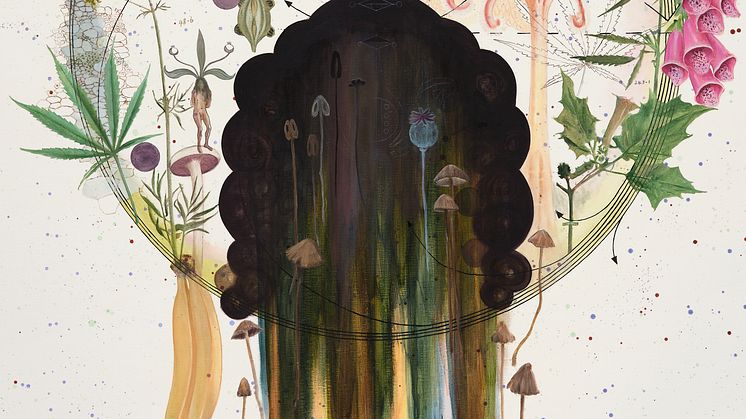 Christine Ödlund, Psychedelic Botanist III  (Carl Linnaeus), 2022, (detalj) Firestorm Foundation