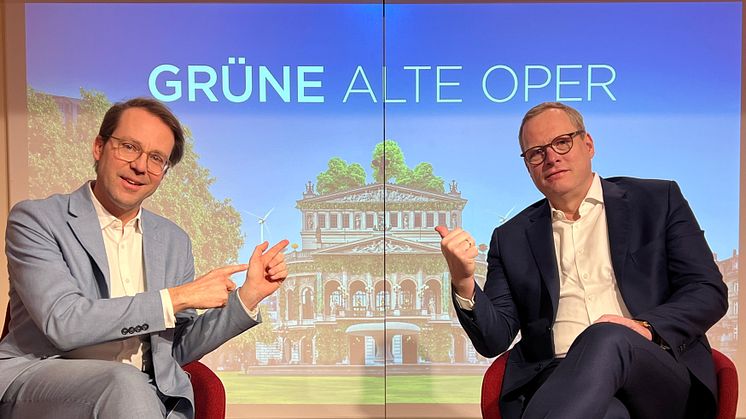 Dr. Markus Fein, Intendant der Alte Oper Frankfurt, mit Dr. Carsten Schildknecht, Vorstandsvorsitzender der Zurich Gruppe Deutschland